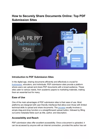 How to Securely Share Documents Online_ Top PDF Submission Sites