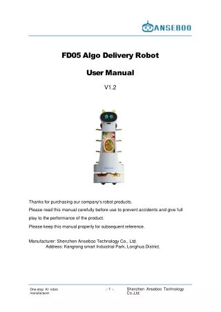 fd05 algo delivery robot