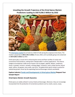 Dried Spices Market