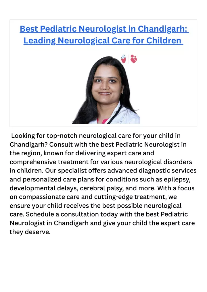 best pediatric neurologist in chandigarh leading