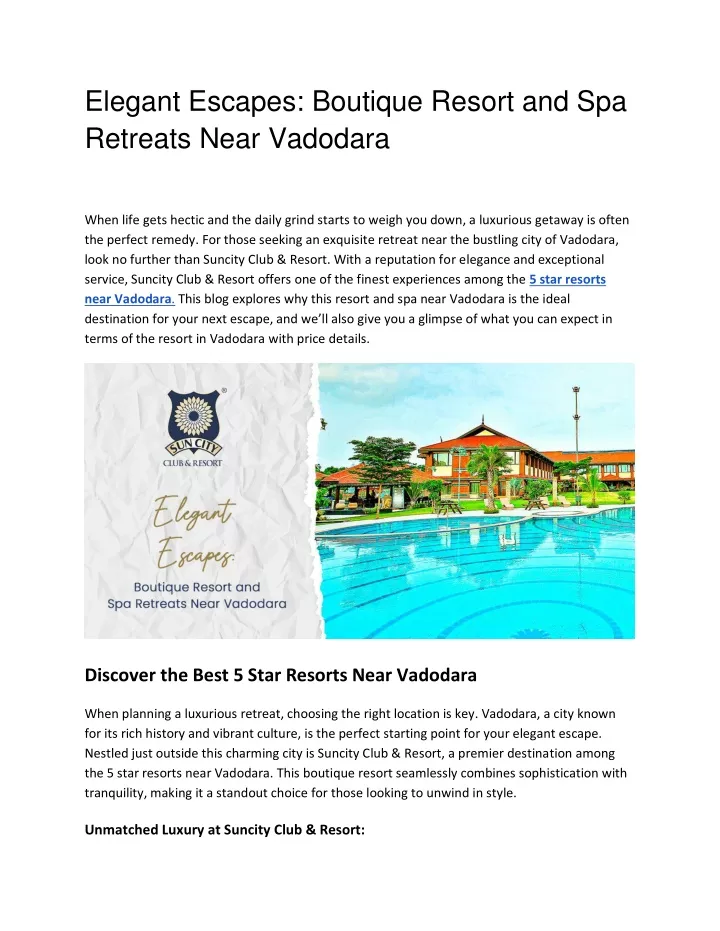 elegant escapes boutique resort and spa retreats