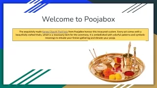 welcome to poojabox