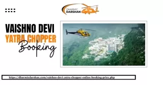 Effortless Chopper Booking for Mata Vaishno Devi – Available for Rs 6,999