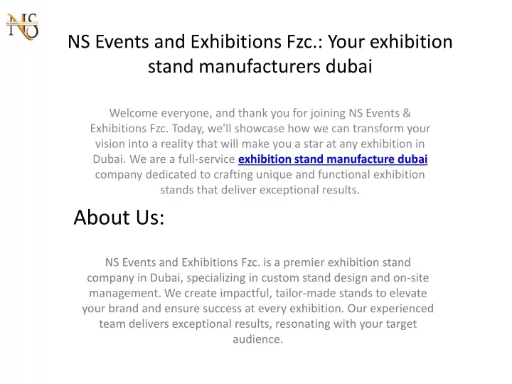 ns events and exhibitions fzc your exhibition stand manufacturers dubai