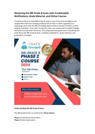 mastering the rbi grade b exam with crackgradeb