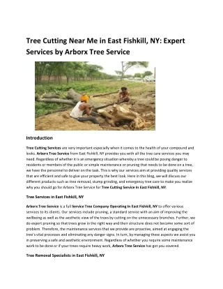 tree cutting near me in east fishkill ny expert