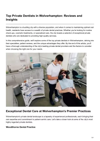 top private dentists in wolverhampton reviews