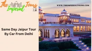 The Best Same Day Jaipur Tour by Car From Delhi