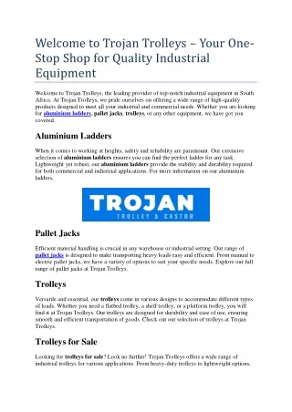 Trolleys for sale