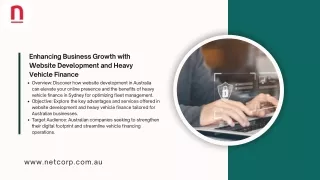 IT Consulting Sydney, Heavy Vehicle Finance Sydney, Netcorp