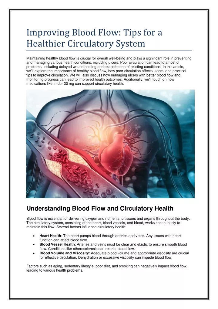 improving blood flow tips for a healthier