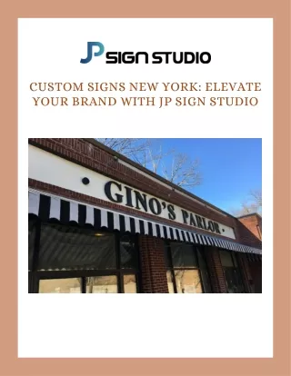 Stand Out in New York with JP Sign Studio's Visual Solutions