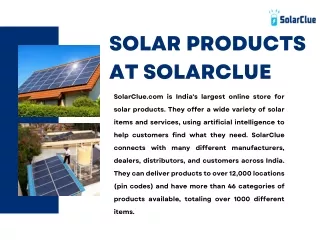 Solar Products  AT Solarclue