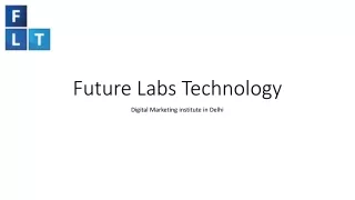 Top Digital Marketing Institute in Delhi - Future Labs Technology