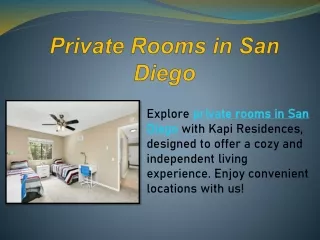 Private Rooms in San Diego