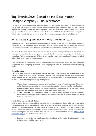 The Interior Design Trends to Know in 2024—And What’s on Its Way Out