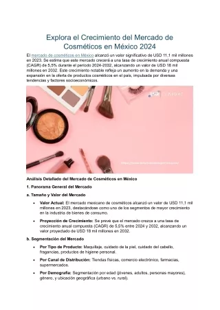Mercado de Cosméticos en México