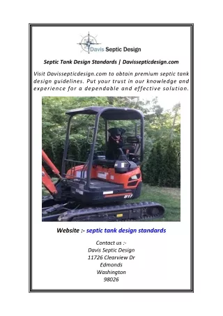 Septic Tank Design Standards  Davissepticdesign.com