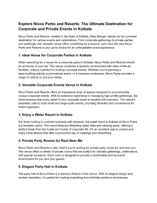 The Ultimate Destination for Corporate and Private Events in Kolkata