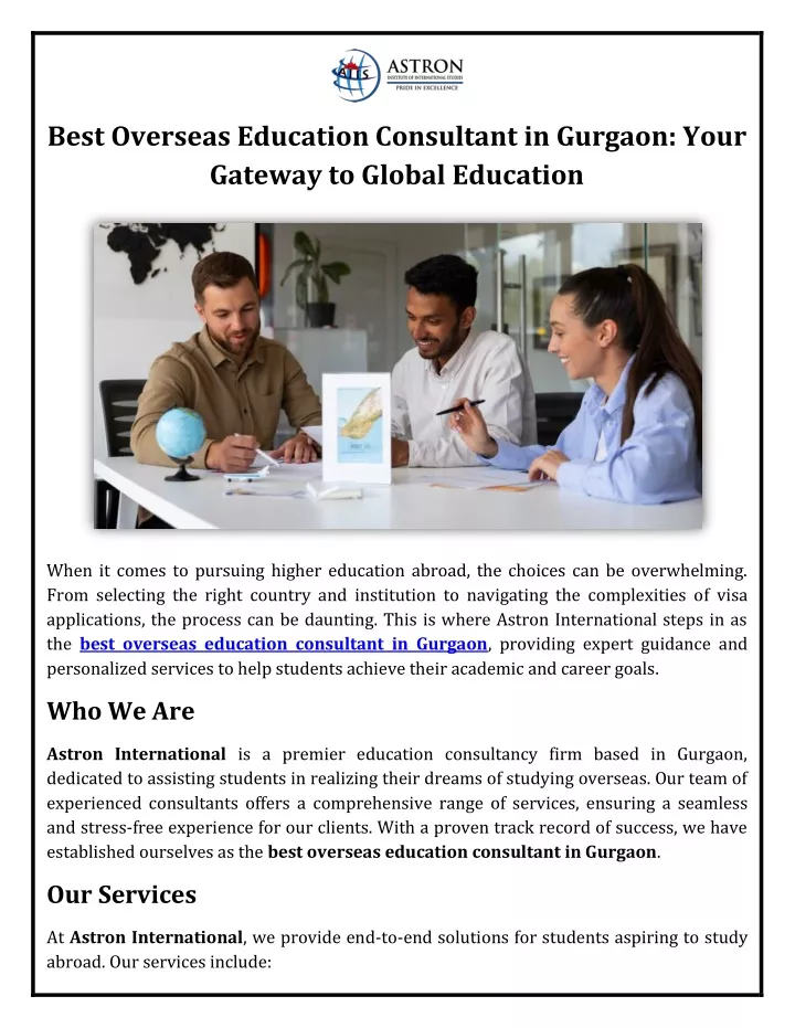 best overseas education consultant in gurgaon