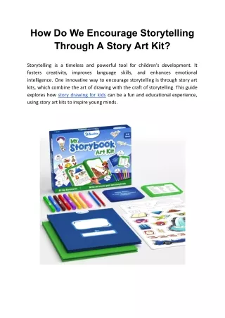 How Do We Encourage Storytelling Through A Story Art Kit