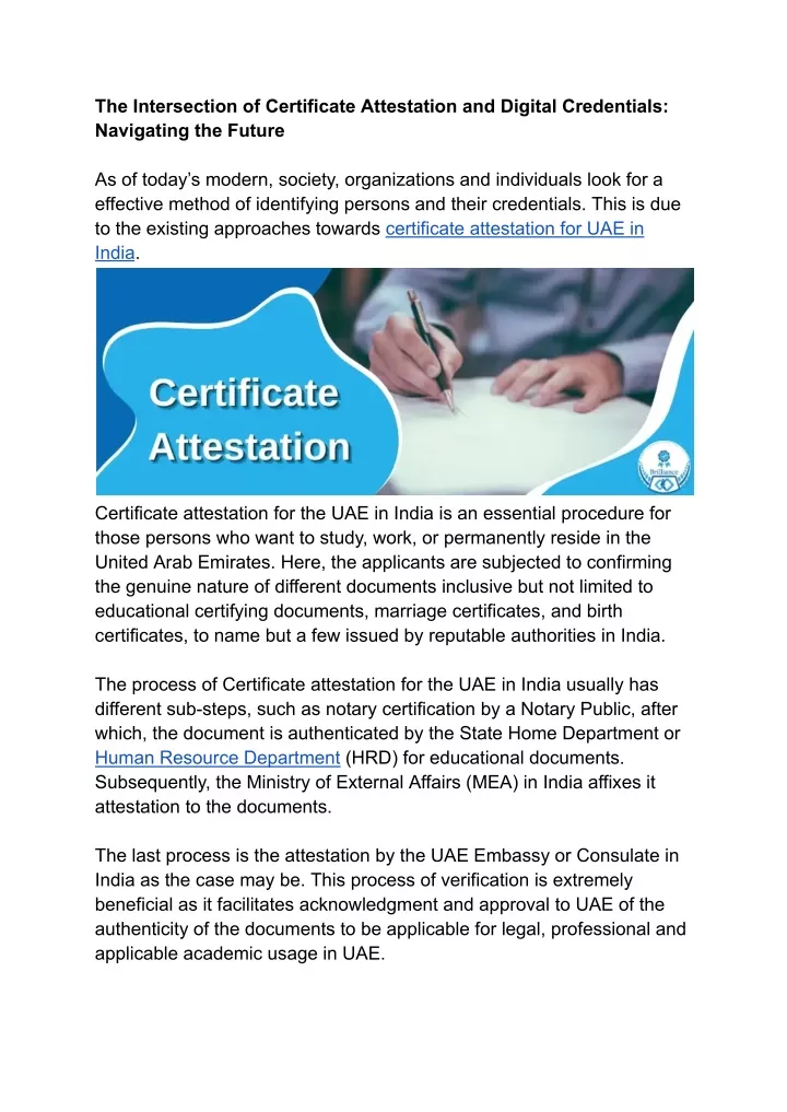 the intersection of certificate attestation