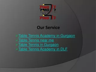 Table Tennis Academy in Gurgaon