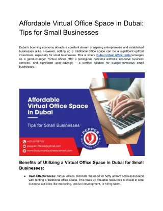 Affordable Virtual Office Space in Dubai_ Tips for Small Businesses