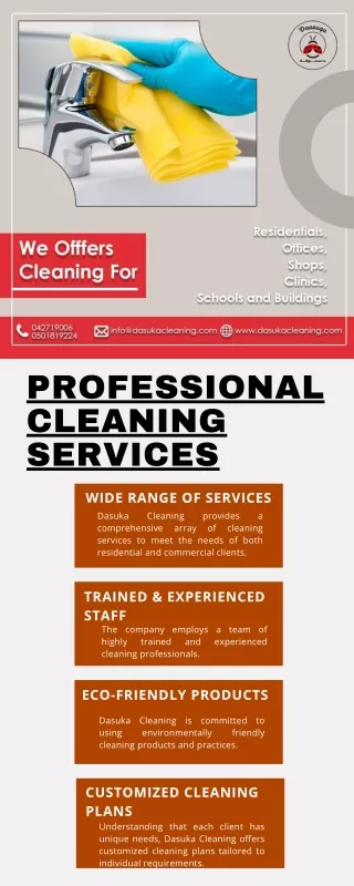 Four Key Points About Dasuka Cleaning's Professional Services in Dubai