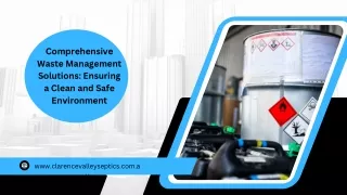 Comprehensive Waste Management Solutions Ensuring a Clean and Safe Environment