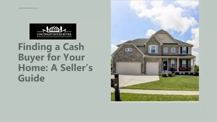 finding a cash buyer for your home a seller s guide