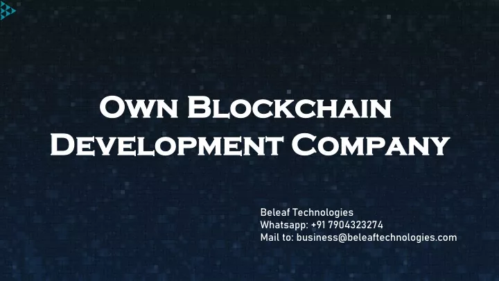 own blockchain development company