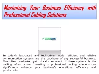 maximizing your business efficiency with