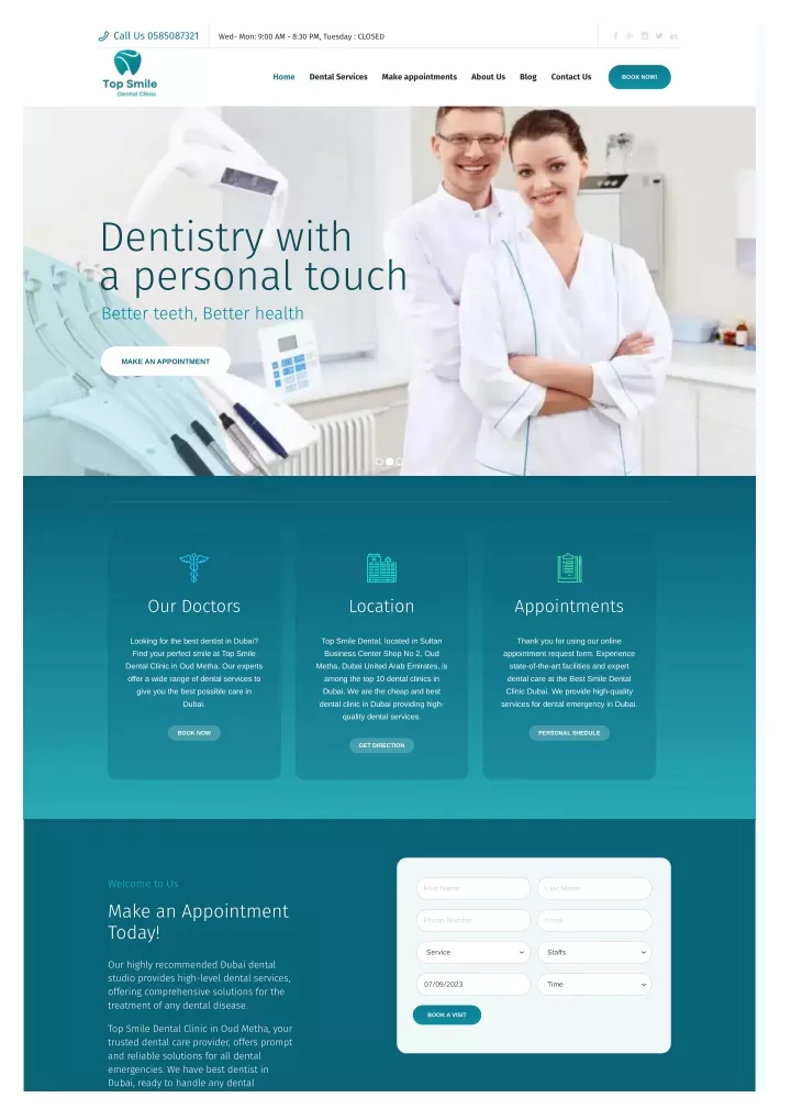 PPT - Top Smile Dental Clinic Home Page PowerPoint Presentation, free ...