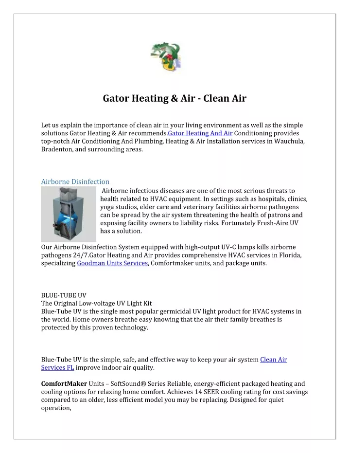 gator heating air clean air