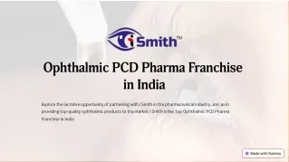 Ophthalmic PCD Pharma Franchise in India