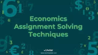 Economics Assignment Solving Techniques
