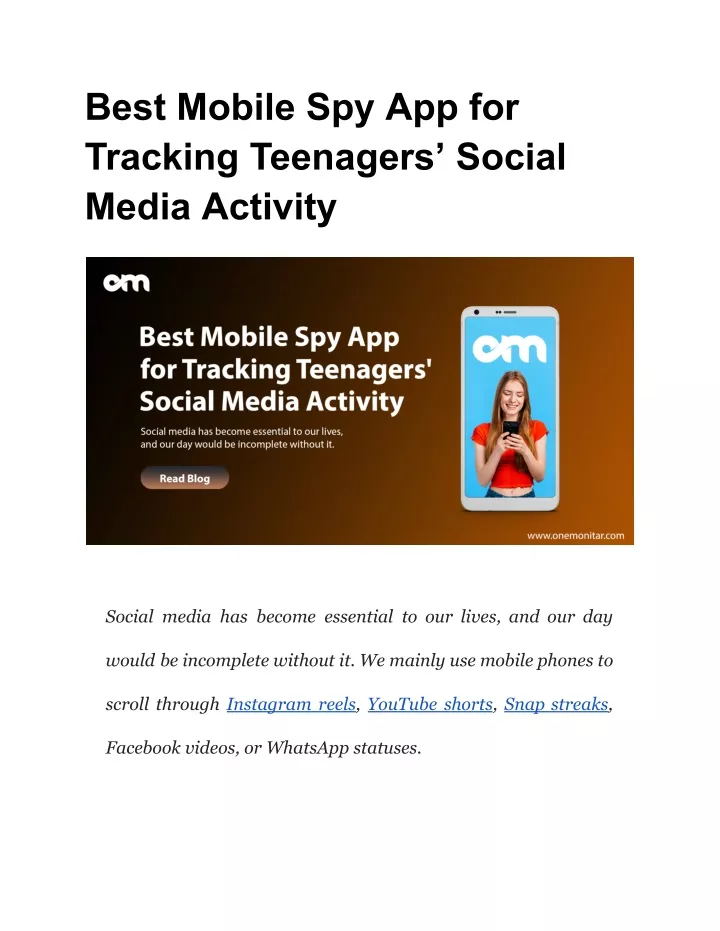 best mobile spy app for tracking teenagers social