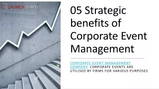 05 strategic benefits of corporate event m anagement