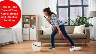 how to take care of your home simple