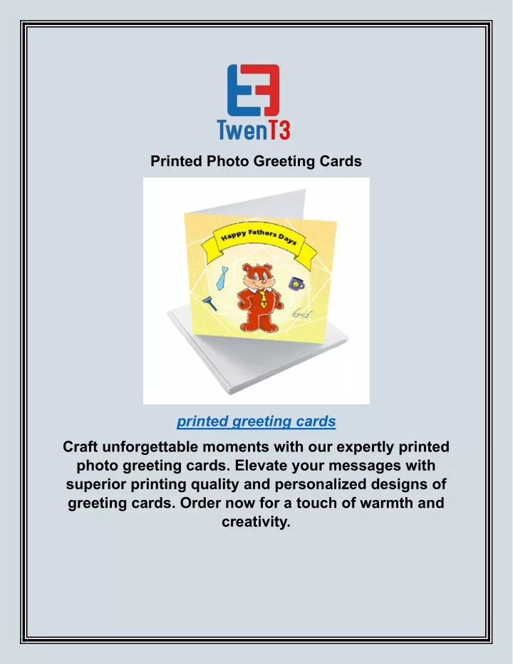 printed photo greeting cards