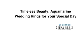 Timeless Beauty_ Aquamarine Wedding Rings for Your Special Day