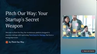 An Effective Pitch Deck for Startups with Pitch Our Way