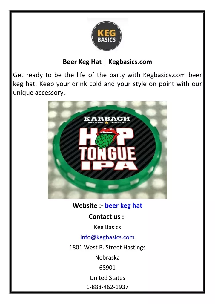 beer keg hat kegbasics com