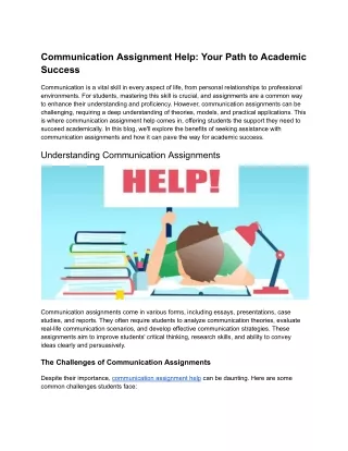 Communication Assignment Help