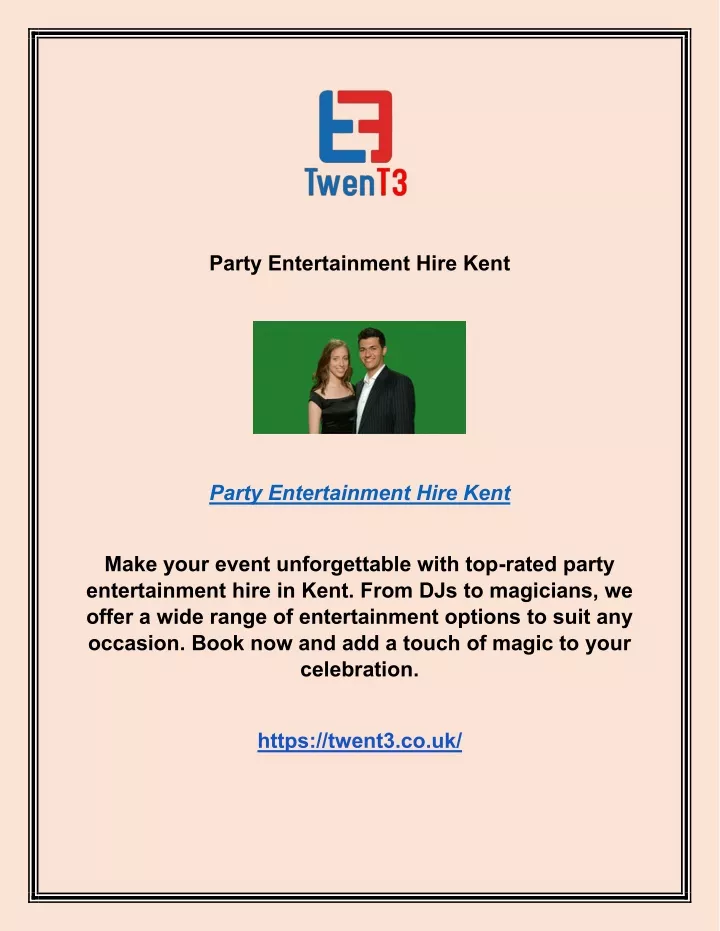 party entertainment hire kent