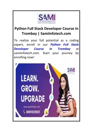 python full stack developer course in trombay