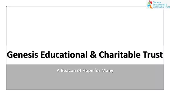 genesis educational charitable trust