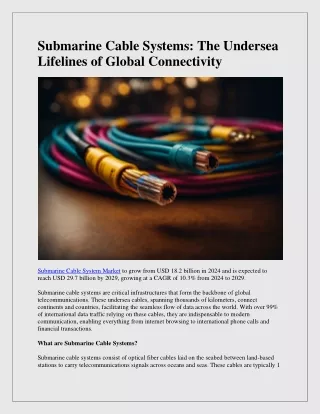 Submarine Cable Systems