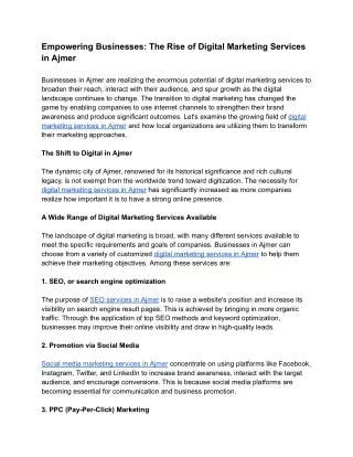 Empowering Businesses_ The Rise of Digital Marketing Services in Ajmer (1)